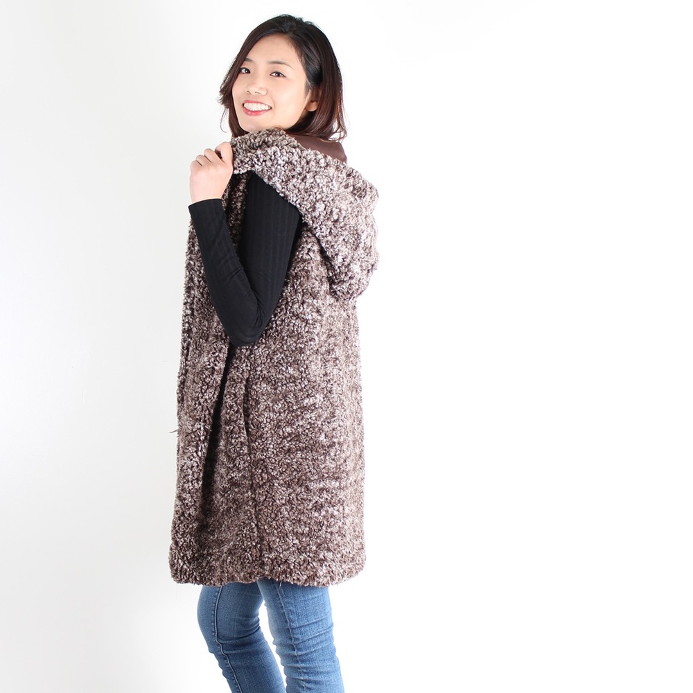 NWT, Brown Sherpa Hoodie Fly Away